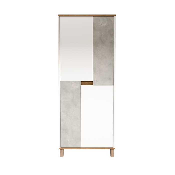 Hanah Home Armario Multiusos Nord - ND15-SW Blanco, Roble y Gris